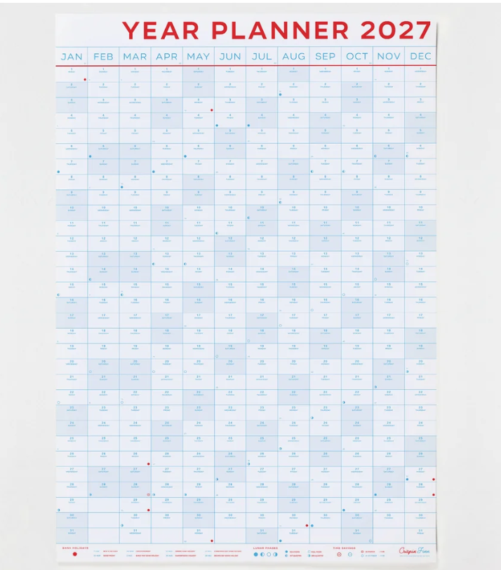 2027 Wall Planner - Portrait