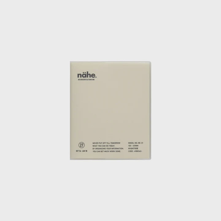 2027 Nahe Pocket Monthly Diary - Ivory
