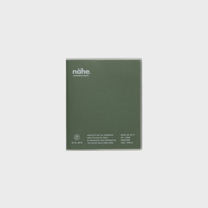 2027 Nahe Pocket Monthly Diary - Khaki Green