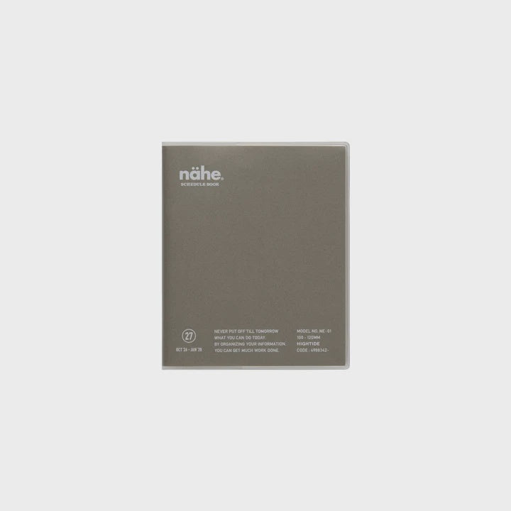 2027 Nahe Pocket Monthly Diary - Grey