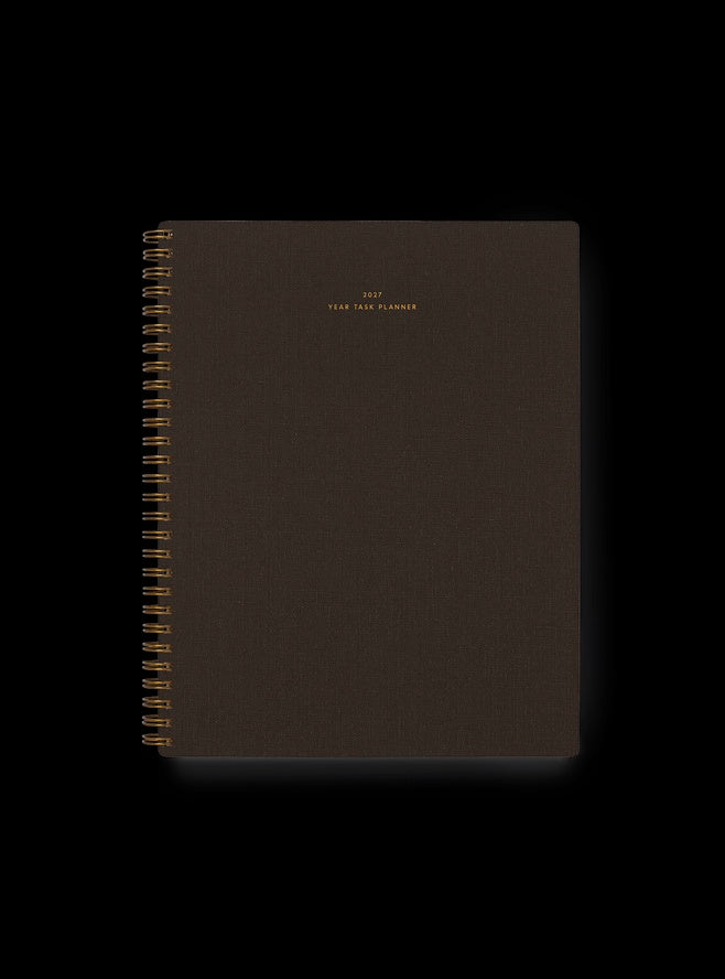 2027 Year Task Planner - Espresso