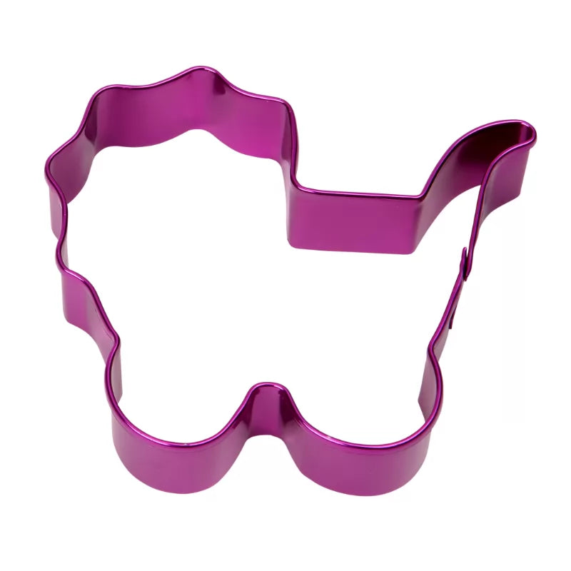 10cm Babys Pram Cookie Cutter - Purple