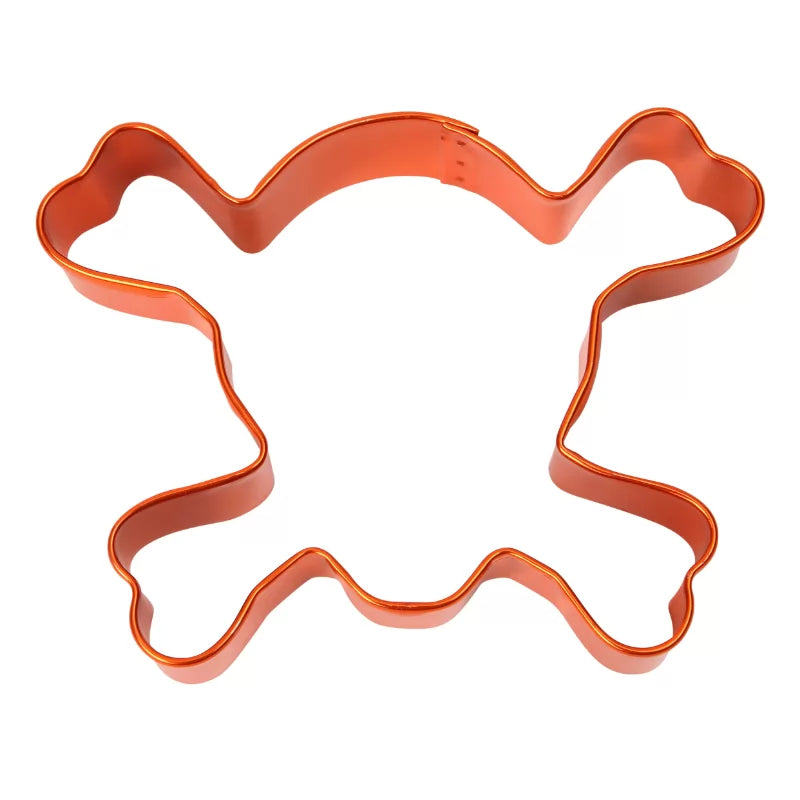 10cm Skull Cookie Cutter - Orange