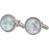 Antique Colourful World Map Cufflinks