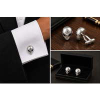 Alien Silver Cufflinks