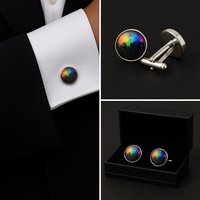 Art Paint Cufflinks Luxury Gift Bag