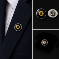 8 Ball Lapel Pin Badge