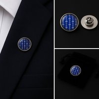 Anchor And Wheel Pattern Lapel Pin Badge