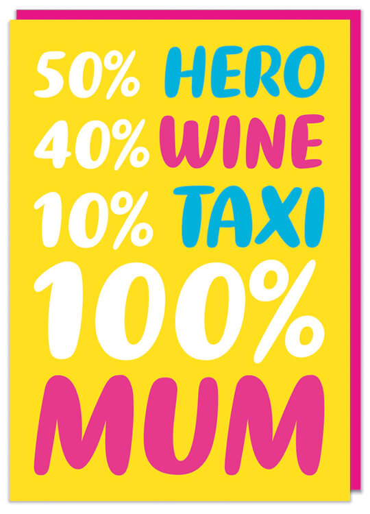 100% Mum Mothers Day Card